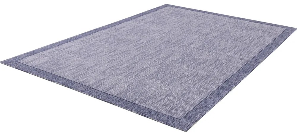 Covor albastru închis din lână 133x180 cm Linea – Agnella