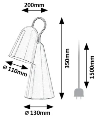 Lampă LED de masă Rabalux 74225 RABAL 1xE14/4W/230V negru