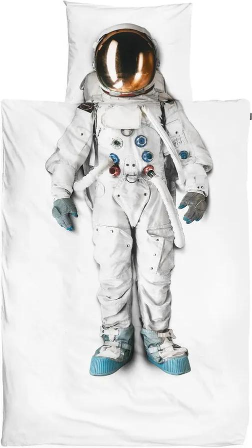 Lenjerie de pat din bumbac Snurk Astronaut, 140 x 200 cm