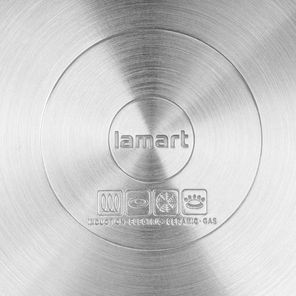 Oală din inox Lamart LTSS1810 PRESTIGE cu capac 18 x 10,5 cm, diam. 18 cm