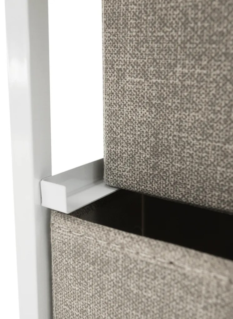 Comodă cu sertare din material textil OFELIA, albă