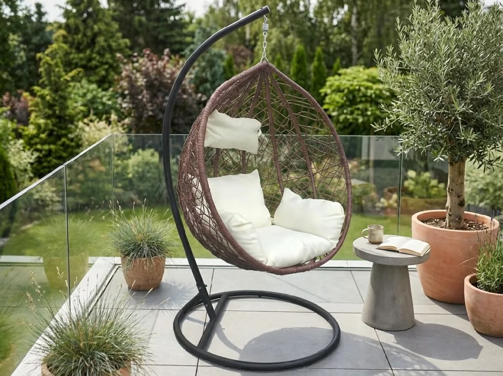 Scaun suspendat maro KOKON cu suport