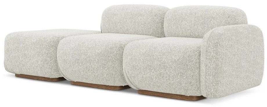 Șezlong modular crem (cu colț pe partea dreaptă) Ailani – Makamii