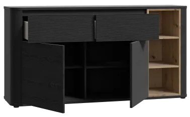 Comodă INAR neagră/stejar
