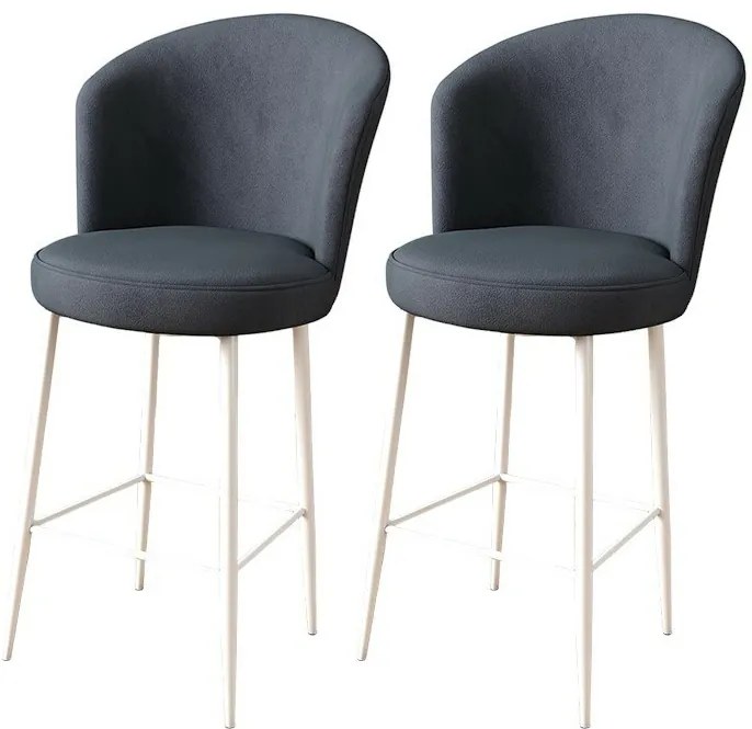 Set de scaune de bar Fora Anthracite and White, 2buc., 2 buc.