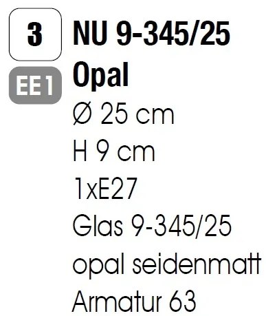 Plafoniera moderna diametru 25cm, Alba