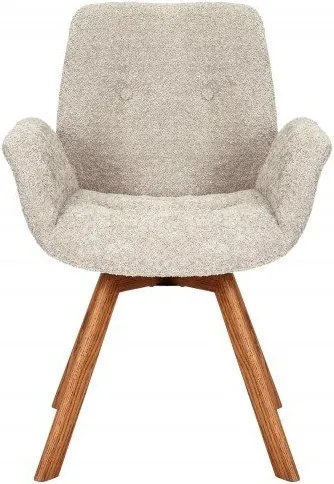 Set de 2 scaune pivotante Baltic stejar/ bej