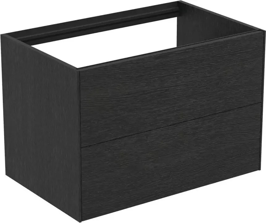 Dulap baza suspendat Ideal Standard Atelier Conca finisaj stejar inchis 2 sertare 80 cm