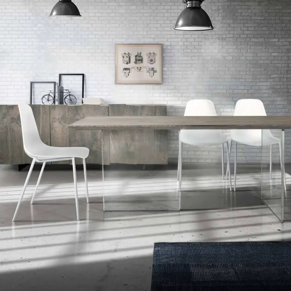 Set 4 scaune SHAPE -POLIPROPILENA- HORECA - BEJ TAUPE