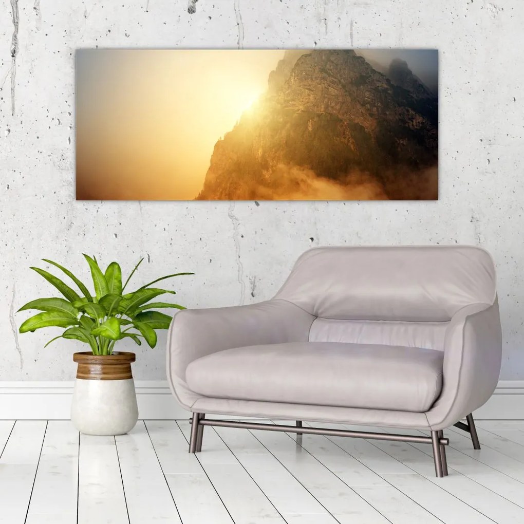 Tabloului muntelui în ceață (120x50 cm)