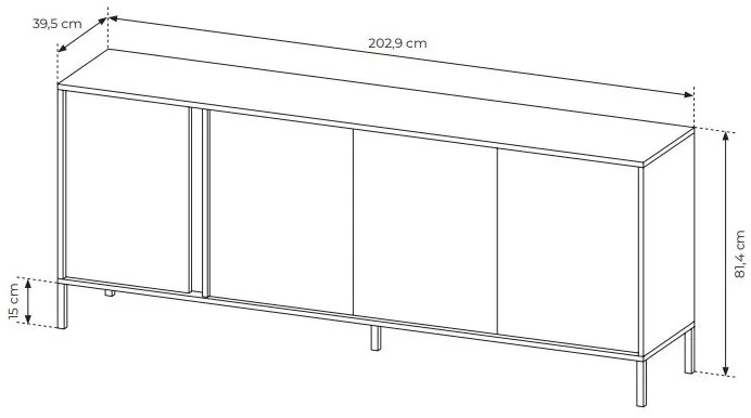 Dulap Danton 4D (Bej). 1071339