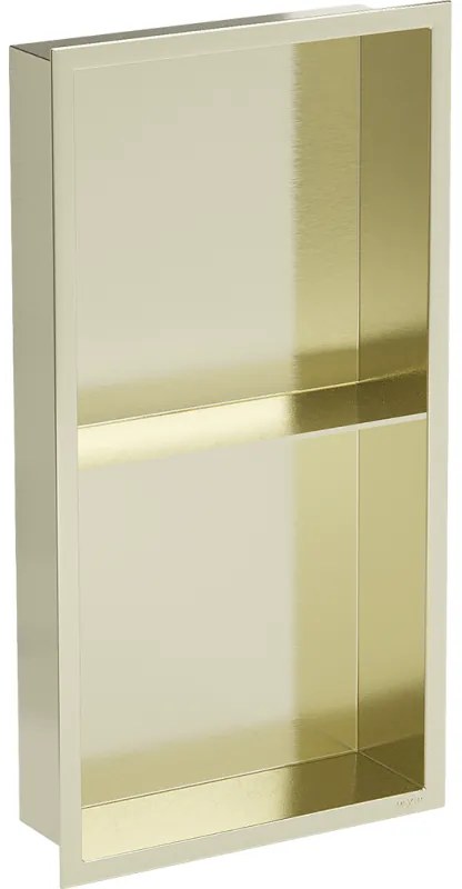Mexen X-Wall-R raft de nișă cu flanșă și raft 60 x 30 cm, auriu periat - 1950603010S