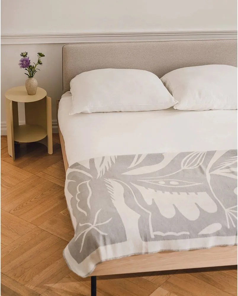 Pătură gri deschis 165x200 cm Lino – noo.ma