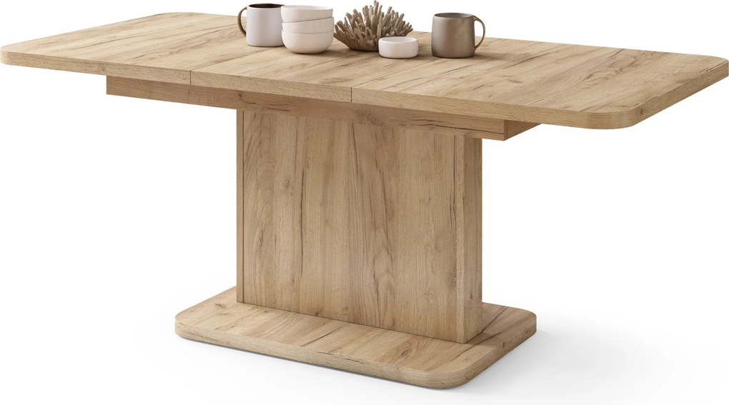 Mazzoni ASTON MINI-Z Stejar Craft Auriu - MĂSUȚĂ DE CAFEA MODERNĂ EXTENSIBILĂ REGLABILĂ PE ÎNĂLȚIME MASĂ TRANSFORMABILĂ