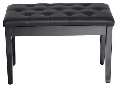 HomCom banca pian, spatiu depozitare, 75x35x50 cm, neagra | Aosom Ro