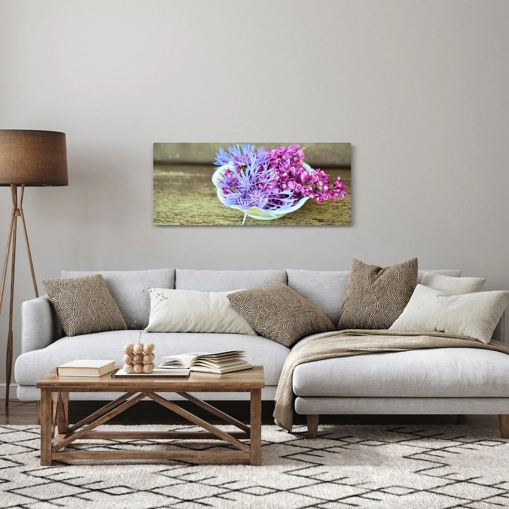 Tablou - plantă violetă (120x50 cm)