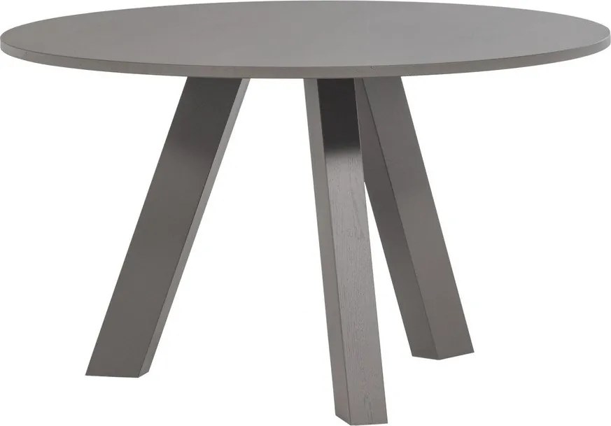 Masă de dining rotundă din lemn de stejar ø 129 cm Rhonda – WOOOD