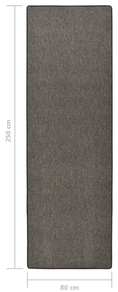Covor traversa cu aspect sisal, antracit, 80x250 cm 80 x 250 cm