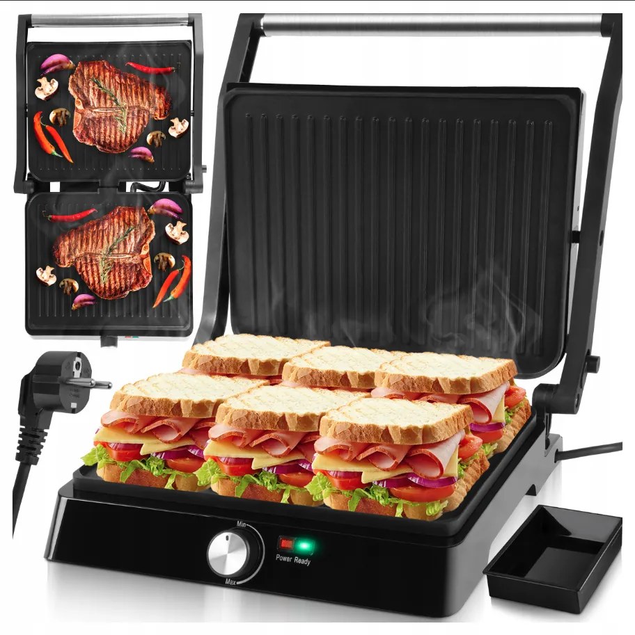Grătar electric și aparat de făcut sandvișuri MALTEC SM3000W 2200W