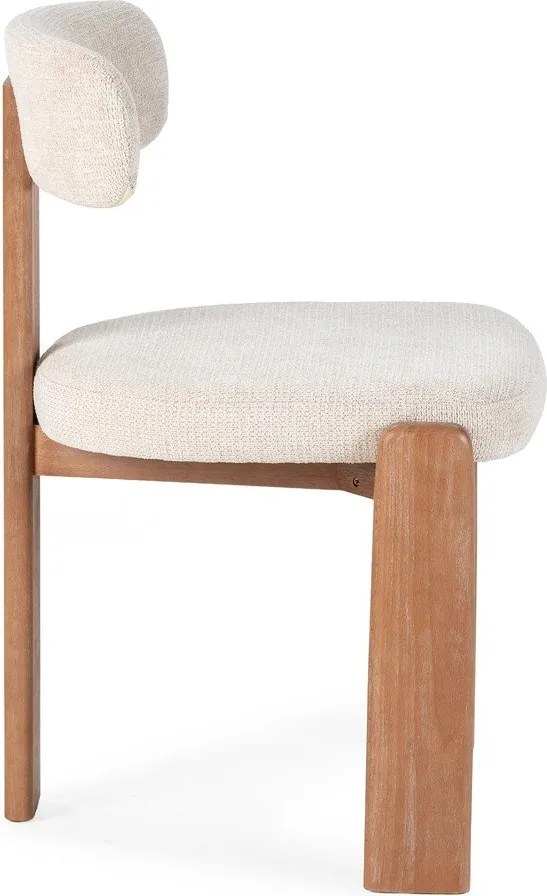 Scaune de dining crem 2 buc. tapițate Nadia – MOME