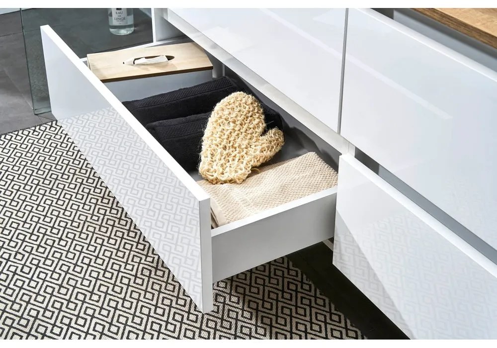 Dulap suspendat alb sub chiuvetă 110x53 cm Set 360 - Pelipal