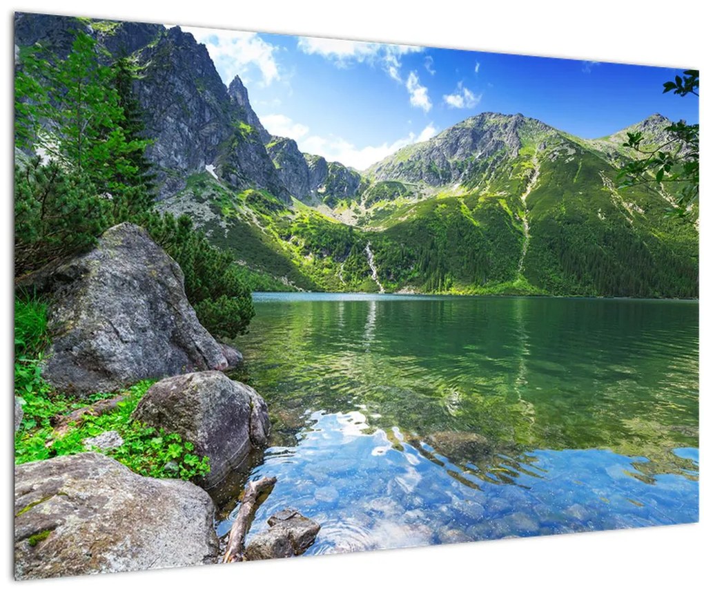 Tablou cu lac în munții Tatra (90x60 cm)