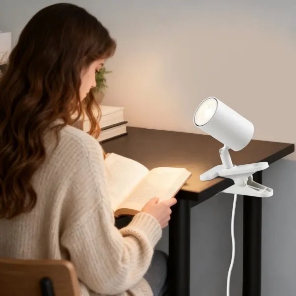 Immax 08292L - Lampă cu clemă PUNTO 1xGU10/9W/230V albă
