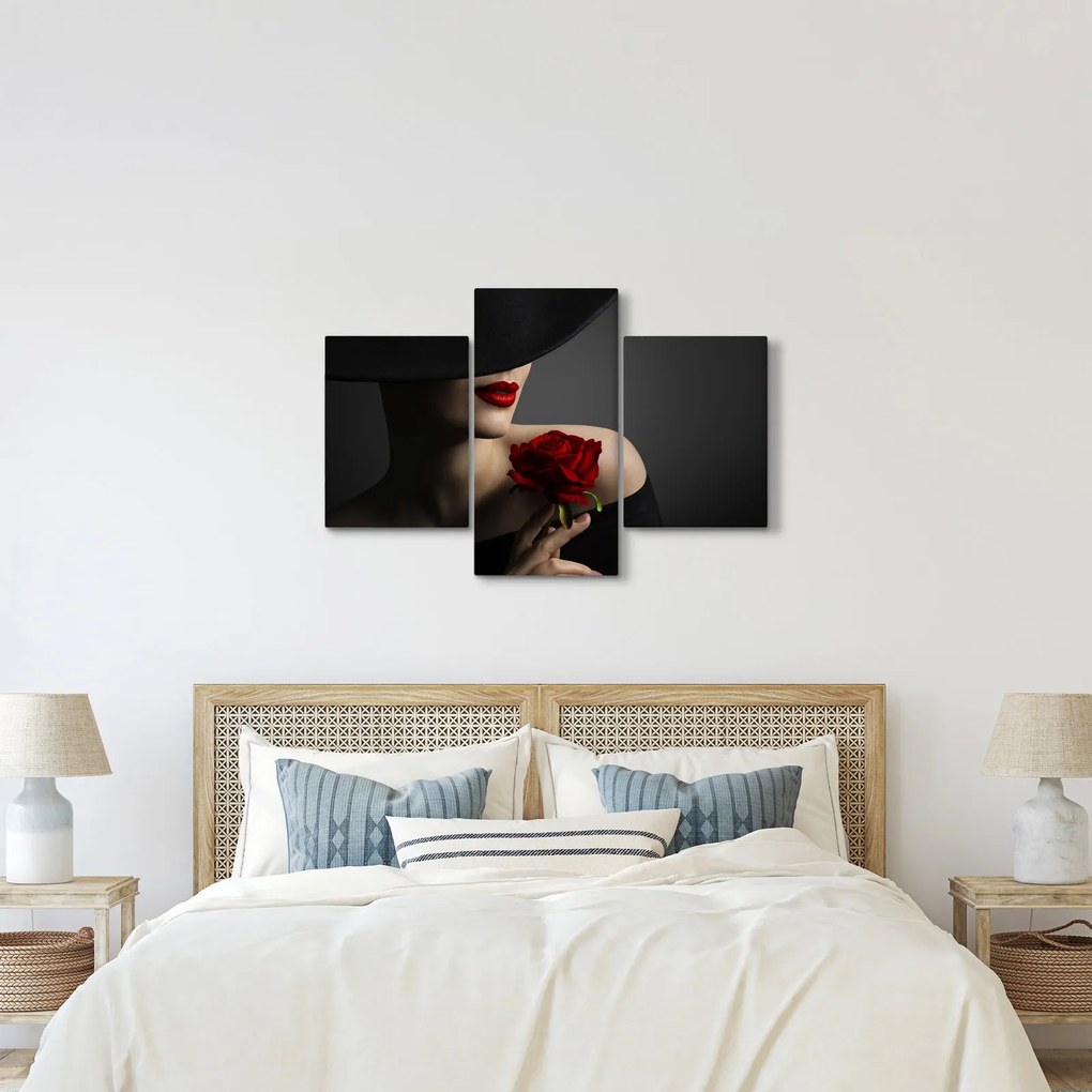 Tablou - Femeia cu flori (90x60 cm)
