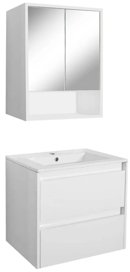 Mobilier complet de baie Porto 60, alb