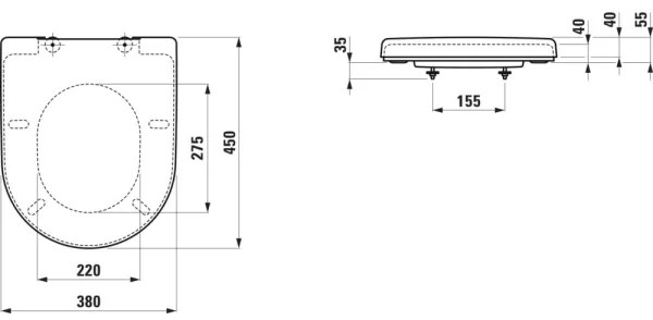 LAUFEN H8969513000001 - Capac WC SoftClose PRO, duroplast, alb