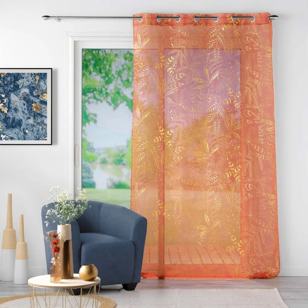 Perdea portocalie 140x280 cm Belflor – douceur d'intérieur