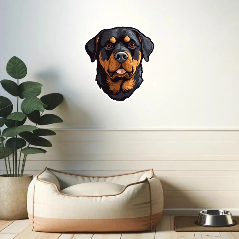 PIPPER. Autocolant Rottweiler mărimea: 60cm