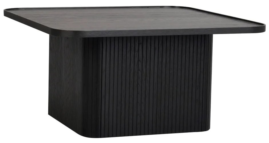 Măsuță de cafea din lemn de stejar Rowico Sullivan, 80 x 80 cm, negru