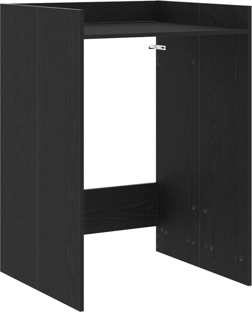 vidaXL Dulap pentru mașina de spălat Stejar Negru 67,5 x 62 x 97 cm
