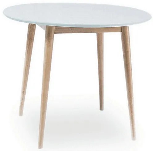 Masa de bucaterie Larson, stejar / alb