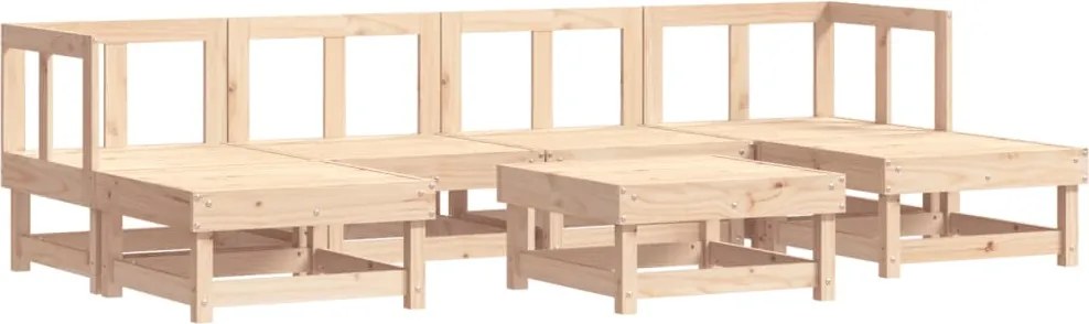 vidaXL Set mobilier de grădină, 7 piese, lemn masiv de pin