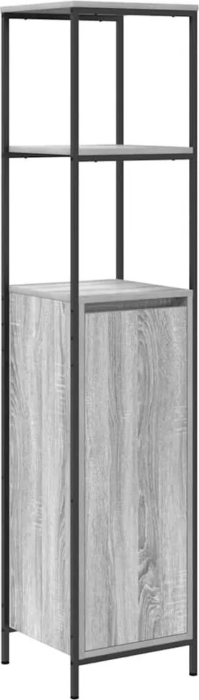 vidaXL Dulap de baie cu rafturi Gri Sonoma 36x35x165 cm