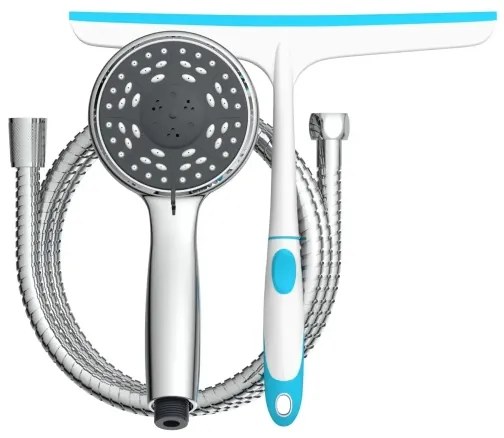 Schütte 64197 - Set de duș crom lucios + racletă pentru sticlă