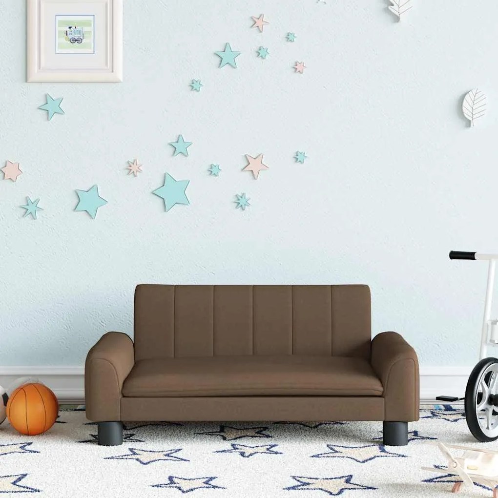 vidaXL Canapea pentru copii, maro, 70x45x30 cm, material textil