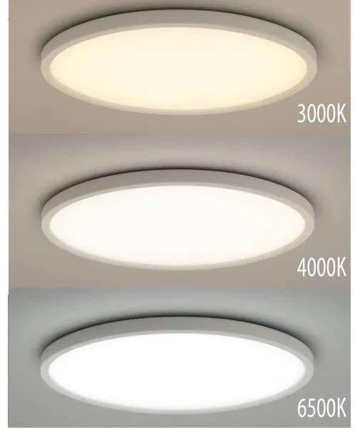 Plafonieră LED, 40W, 230V, 3000/4000/6500K, Ø 50 cm, albă