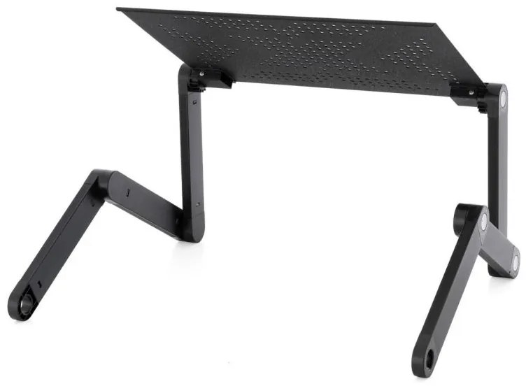 Birou pentru laptop cu USB - 42 x 28 cm, răcoritor, negru