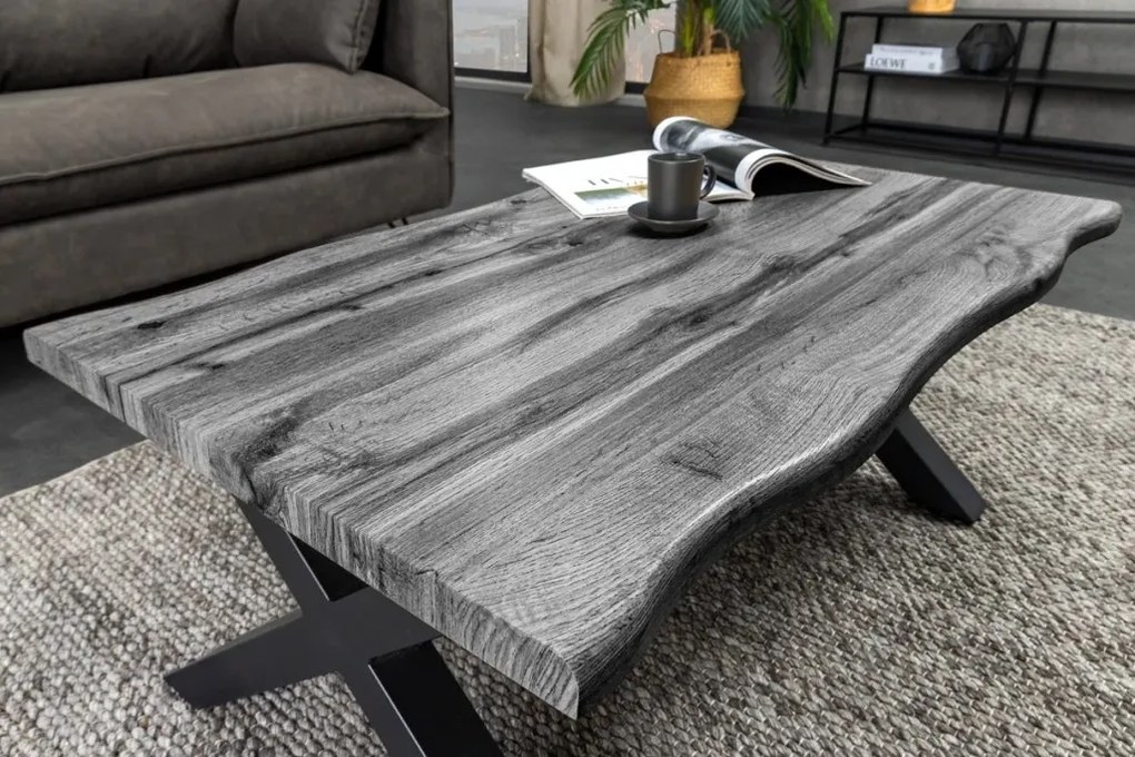 Masuta design industrial WILD 90cm, gri