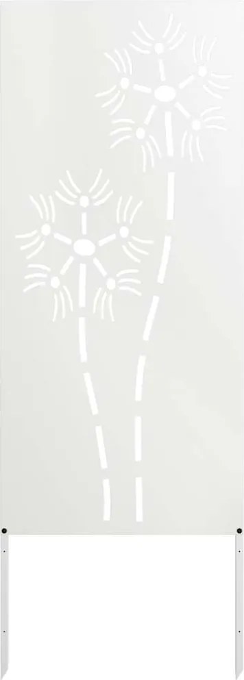 vidaXL Ecran de intimitate pentru grădină Traforaj Alb 50 x 140 cm