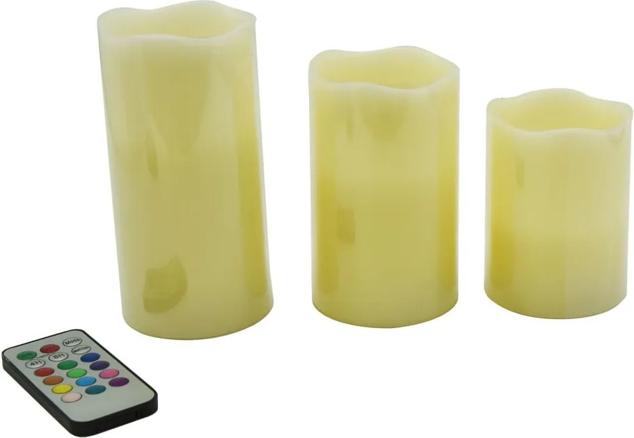 Lumânări LED 3 buc. (înălțime 10 cm) – Hilight