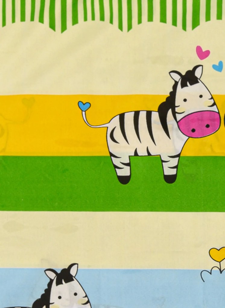 Lenjerii din bumbac pentru patut multicolor, ZEBRAS IN LOVE