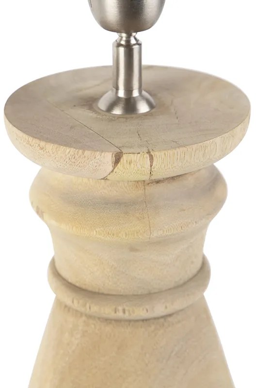 Lampă de masă rustică fără abajur din lemn natural - Catnip