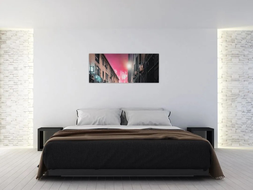 Tablou - Artificii din Marseille (120x50 cm)
