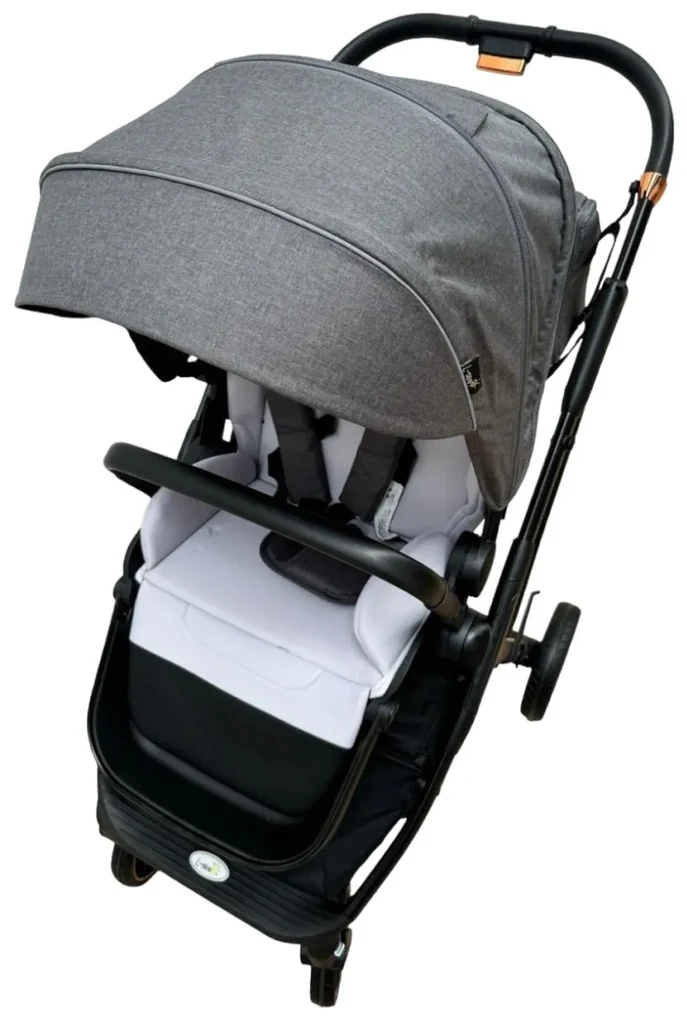 Carucior 2 in 1 pentru copii Usor si Compact - Pliabil, Sistem de absorbtie a socurilor, Scaun Reversibil - Gri - CPC-58-gri