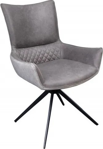 Set 2 scaune pivotante Alpine gri/ gri deschis