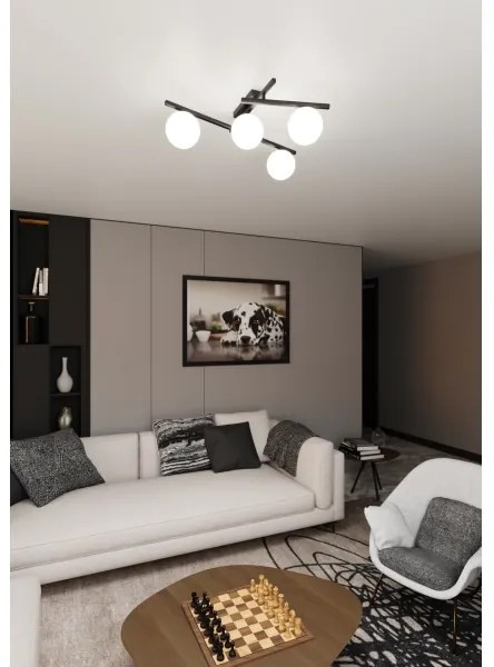 Plafonieră SMART 4xE14/10W/230V negru/alb